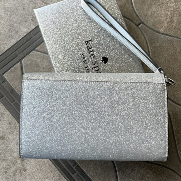 Kate Spade Shimmy Boxed Medium Phone Wristlet Lunar Light - Picture 5 of 16